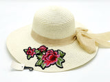 "EMBROIDERED" WIDE BRIM WOMEN'S SUN HAT WHOLESALE