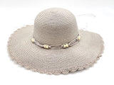 "wooden bead band" WIDE BRIM WOMEN'S SUN HAT WHOLESALE