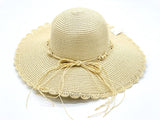 "wooden bead band" WIDE BRIM WOMEN'S SUN HAT WHOLESALE