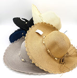 "wooden bead band" WIDE BRIM WOMEN'S SUN HAT WHOLESALE