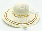 "White Loop" WIDE BRIM WOMEN'S SUN HAT WHOLESALE