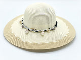 "Sea Shell Band" WIDE BRIM WOMEN'S SUN HAT WHOLESALE