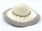 "Sea Shell Band" WIDE BRIM WOMEN'S SUN HAT WHOLESALE