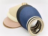 "Double Color band" wide Brim Visors wholesale by dozen(12pcs)