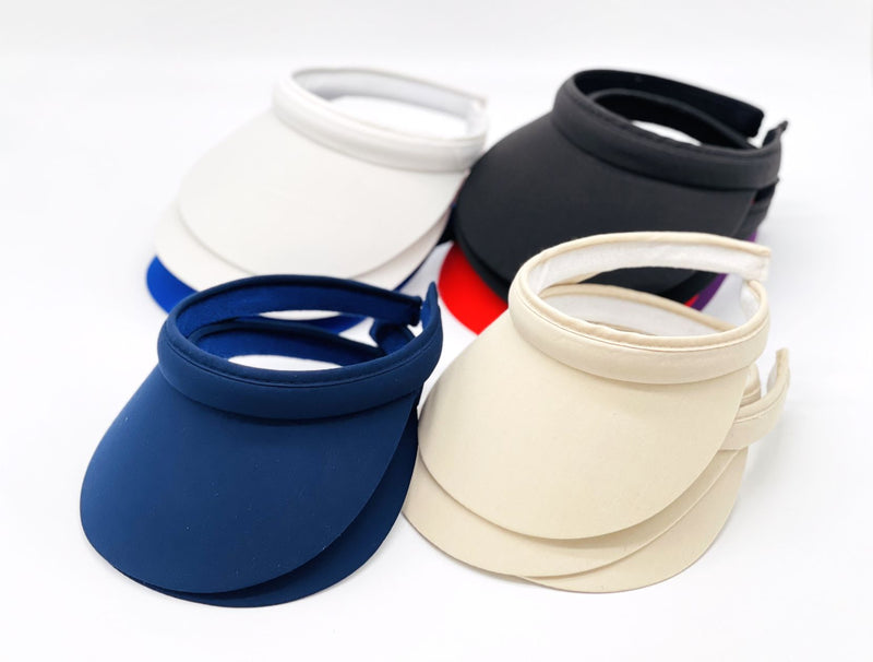 "Golfer" WIDE BRIM VISORS WHOLESALE BY DOZEN(12PCS)