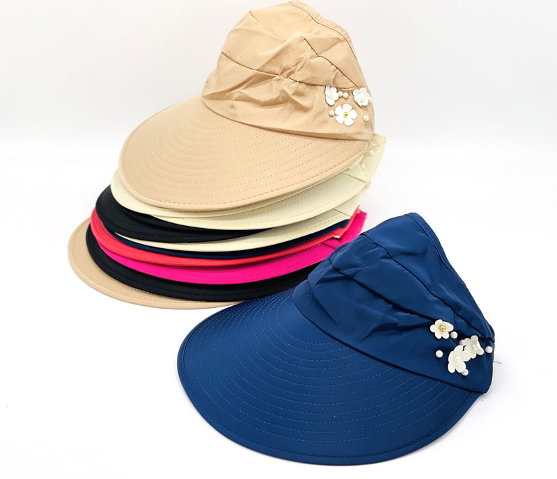 "Super Brim" WIDE BRIM VISORS WHOLESALE BY DOZEN(12PCS)